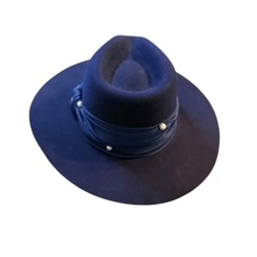 Lele Sadoughi for Anthropologie Wool Rancher Hat in Navy with Pearl Details $145